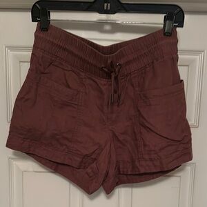 Athleta Cabo Linen 4” Shorts - mauve, rose color